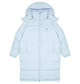 Trapstar Long Irongate Detatchable Hooded Puffer Jacket - Ice Blue