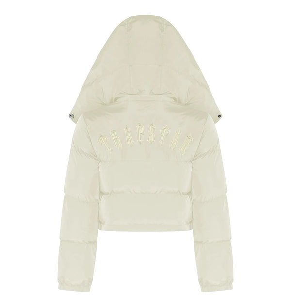 Trapstar Women's Irongate Detachable Hooded Puffer Jacket - Cream